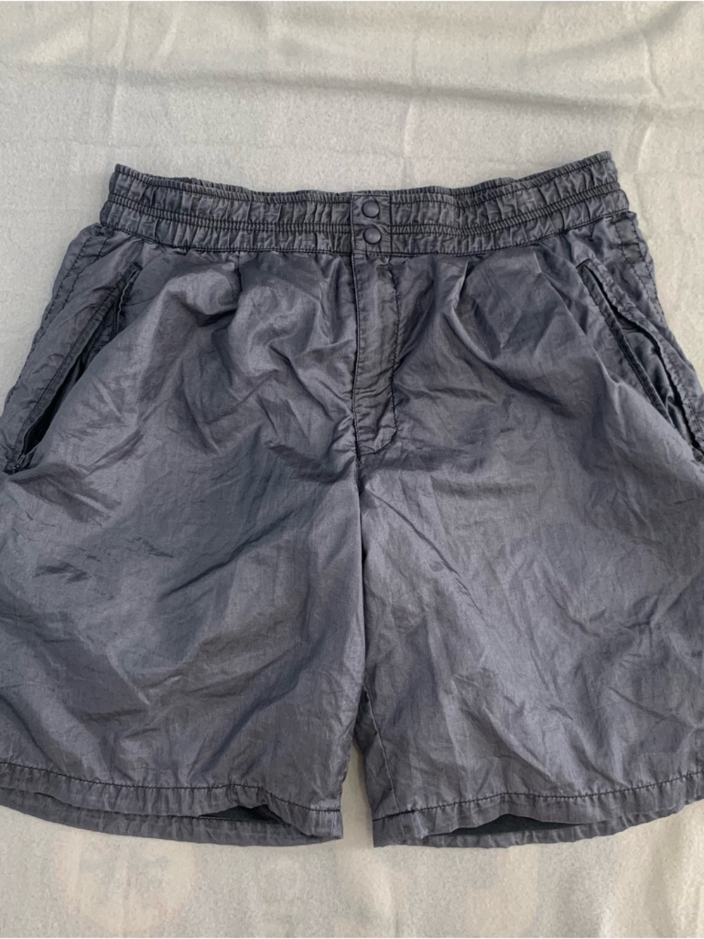 Vintage Nike Air Jordan shorts Small 80s 90s grey nylon metallic shimmer Lined